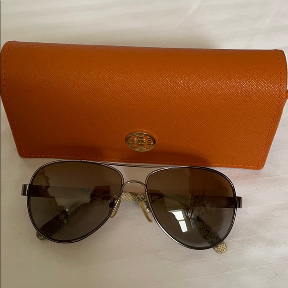 Tory Burch Accessories - ❌SOLD❌ Tory Burch Snakeskin Aviator Sunglasses